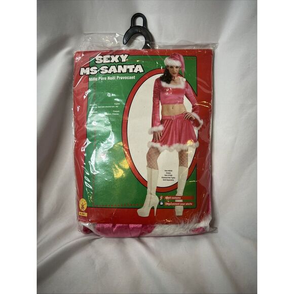 Sexy Ms. Santa Rubies Adult Standard OS Holiday Costume‎ Pink Christmas - Picture 1 of 4